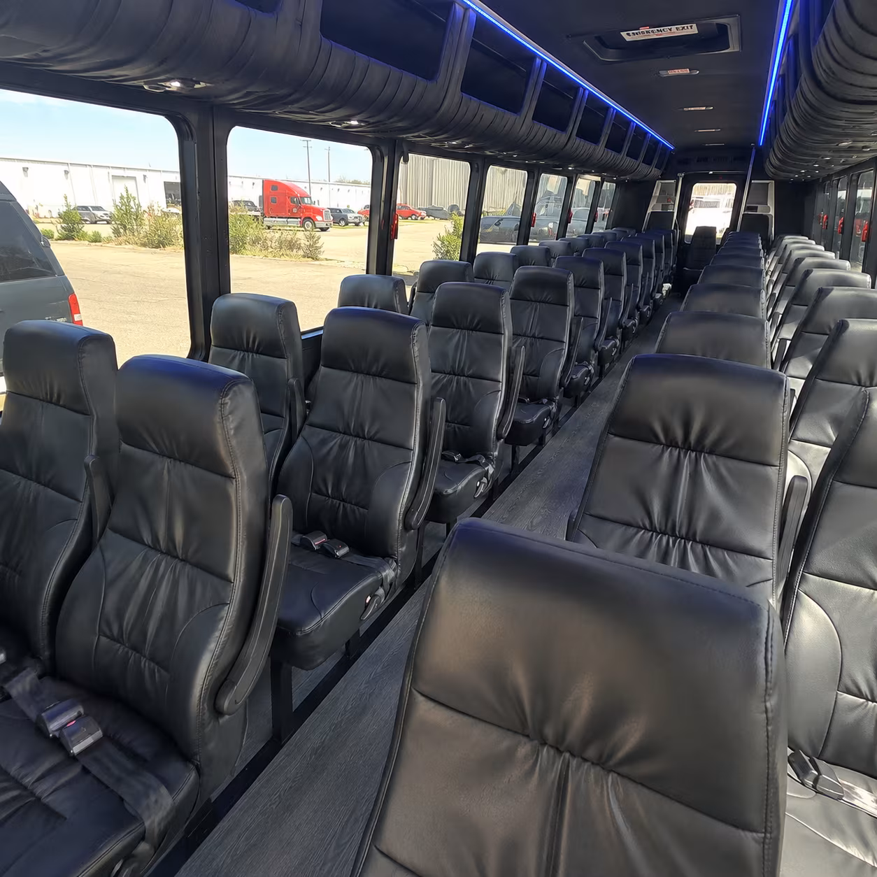 comfortable bus transportation for out of town wedding guests arriving in middletown