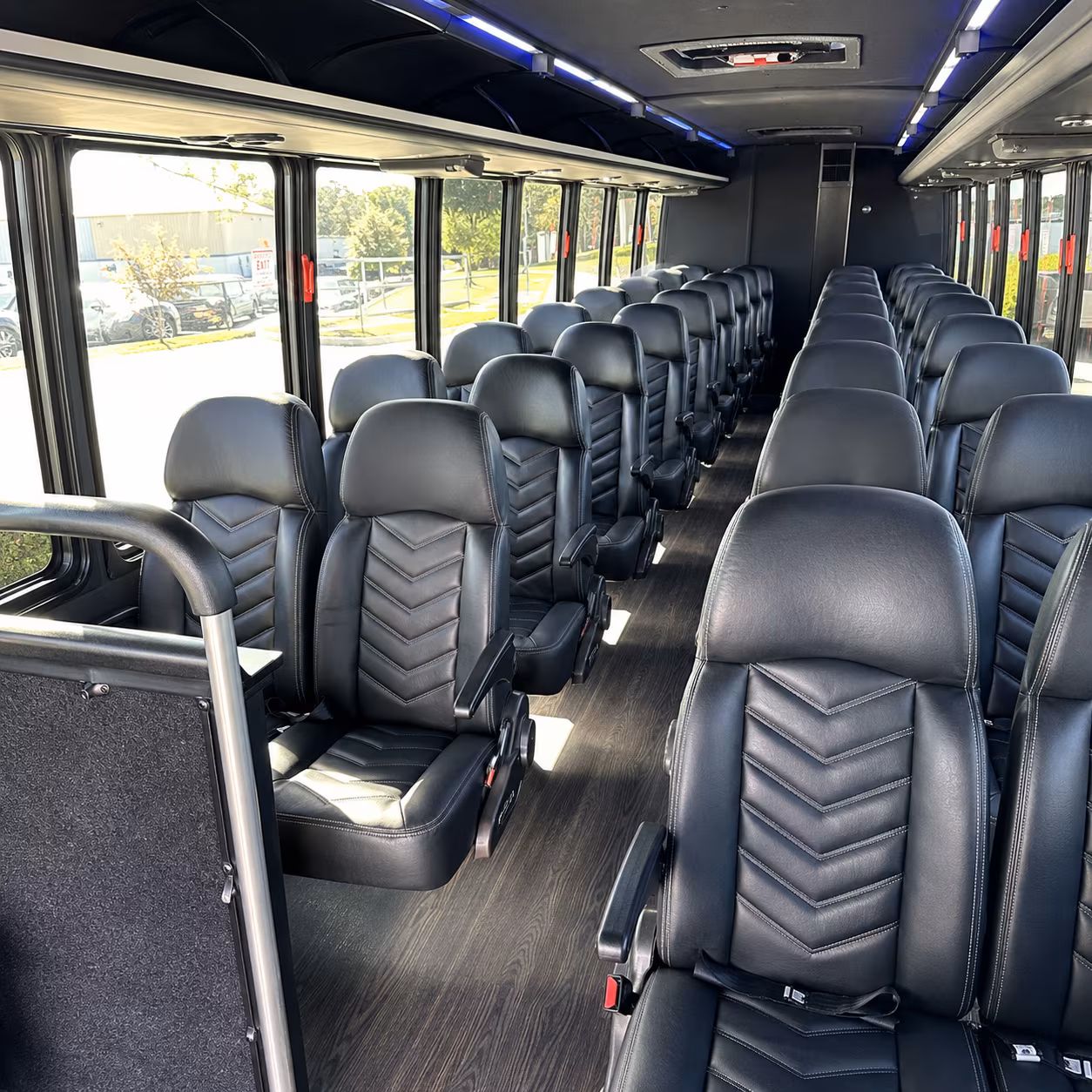 middletown 25 passenger minibus interior