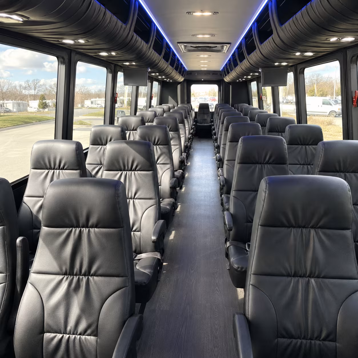 middletown 30 passenger minibus interior