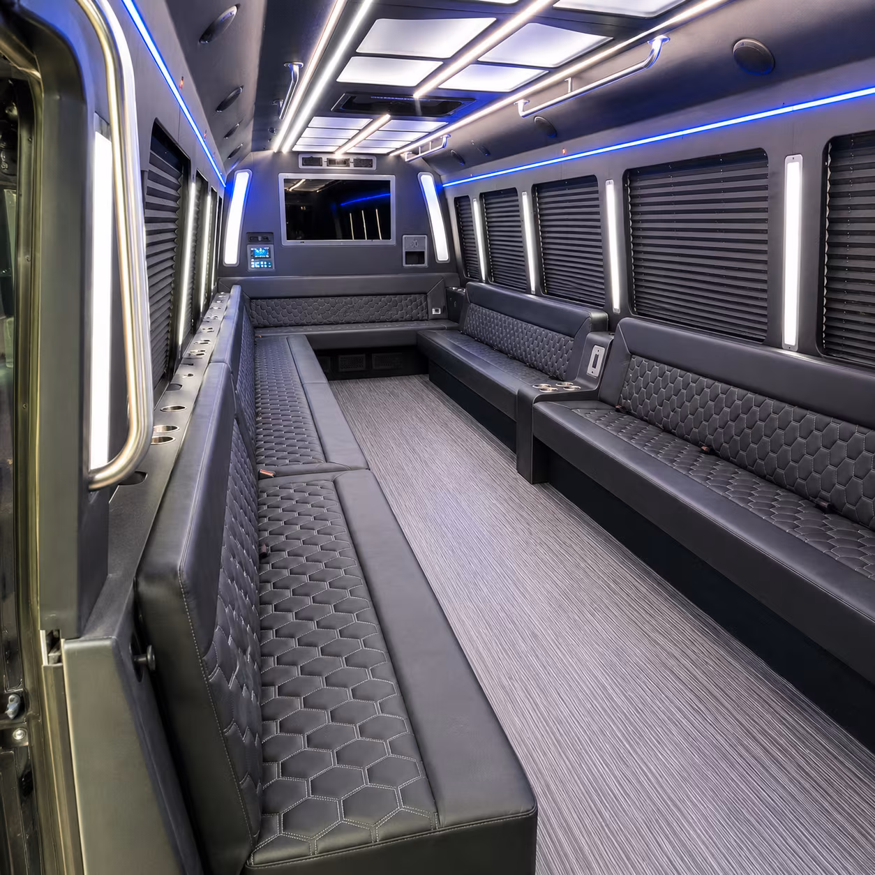 middletown 40 passenger party bus interior