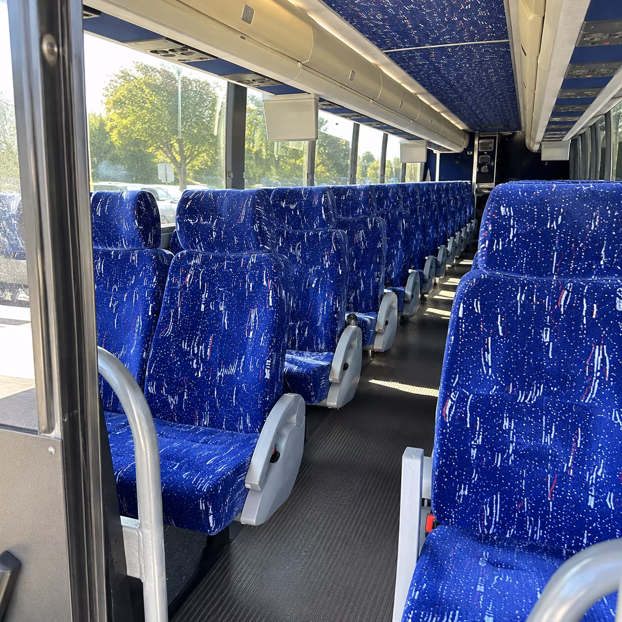 middletown 56 passenger charter bus interior